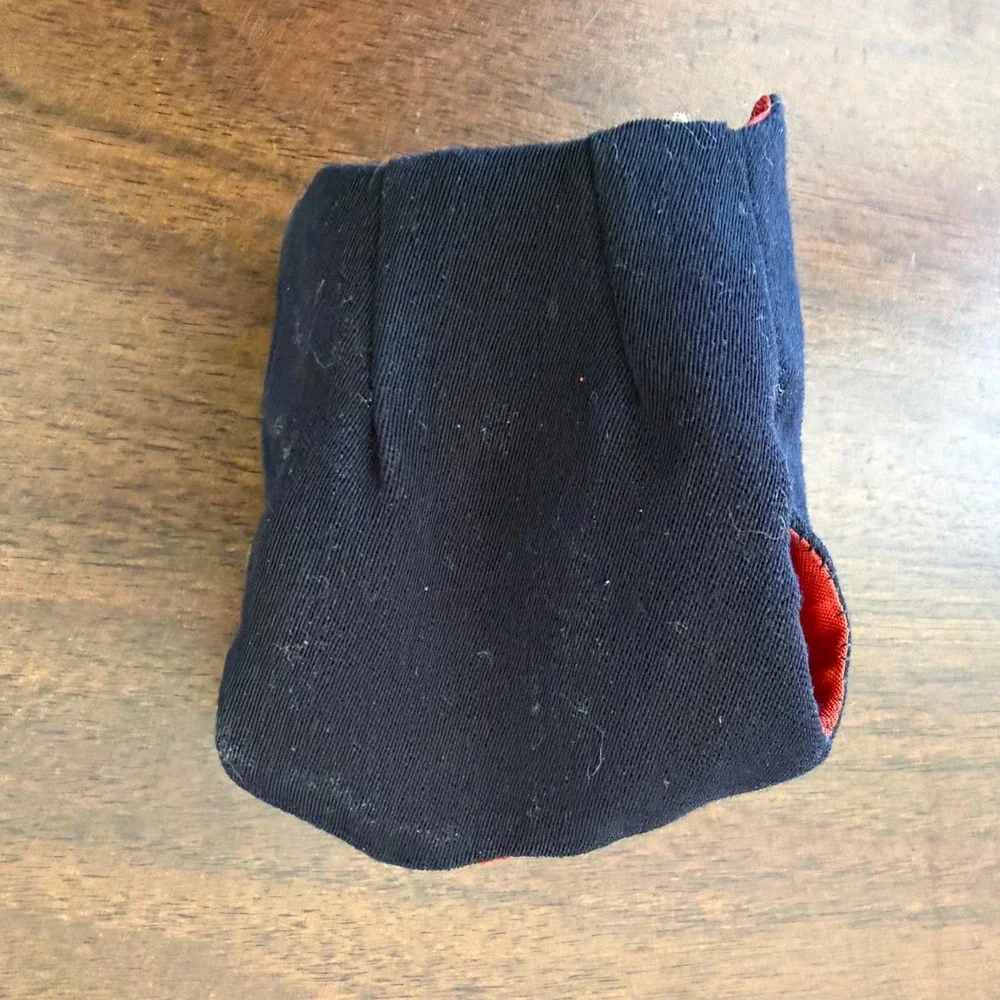 Vintage Mattel Ken Doll Navy Blue Vest Red Satin Lining Metal Snaps 1960s